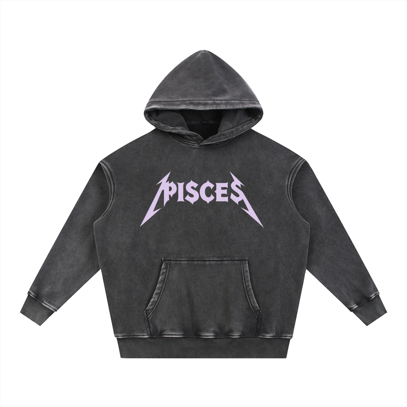 Pisces — The Weathered Stone Oversize Hoodie (Lavender)