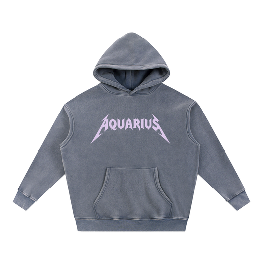 Aquarius — The Weathered Stone Oversize Hoodie (Lavender)