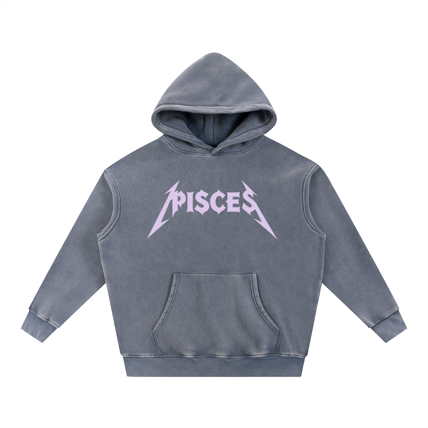 Pisces — The Weathered Stone Oversize Hoodie (Lavender)