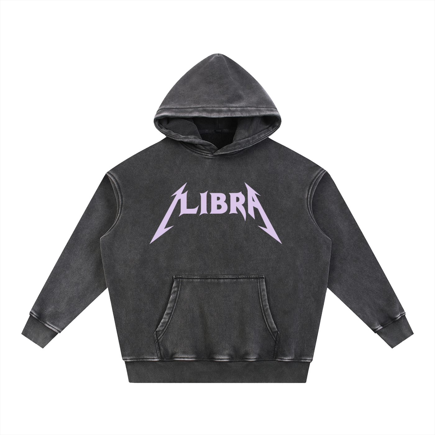 Libra — The Weathered Stone Oversize Hoodie (Lavender)