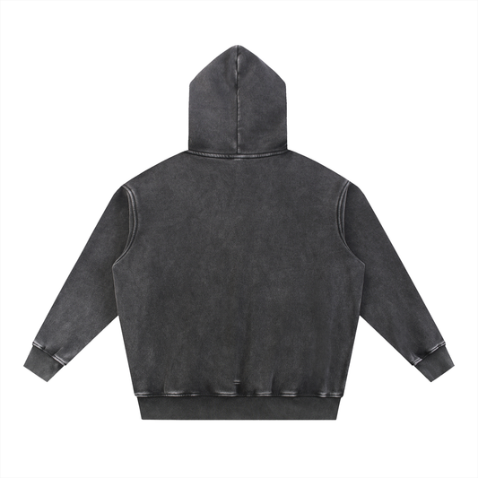 Aquarius — The Weathered Stone Oversize Hoodie (White)