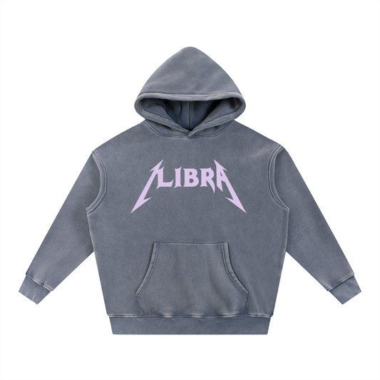 Libra — The Weathered Stone Oversize Hoodie (Lavender)