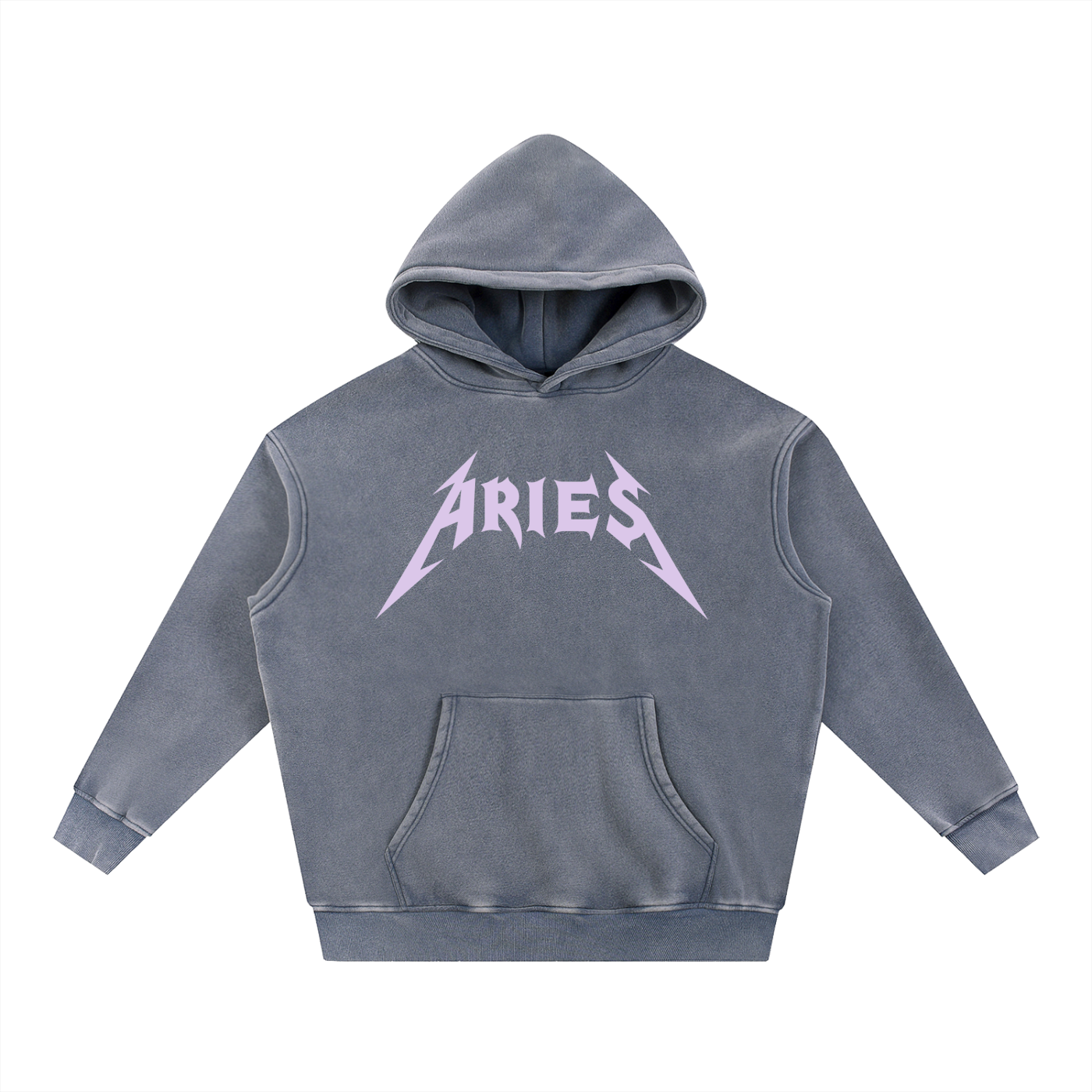 Aries — The Weathered Stone Oversize Hoodie (Lavender)