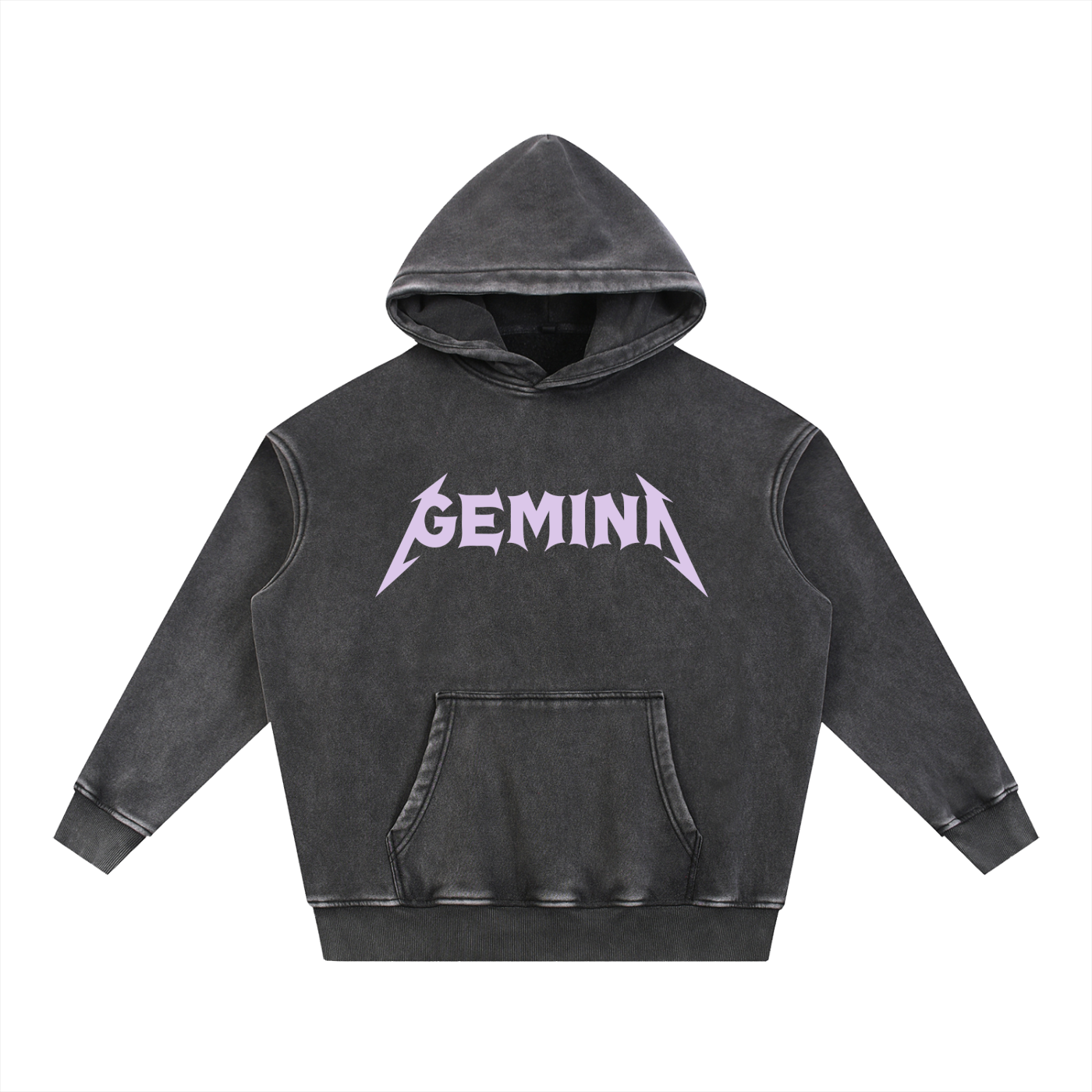 Gemini — The Weathered Stone Oversize Hoodie (Lavender)