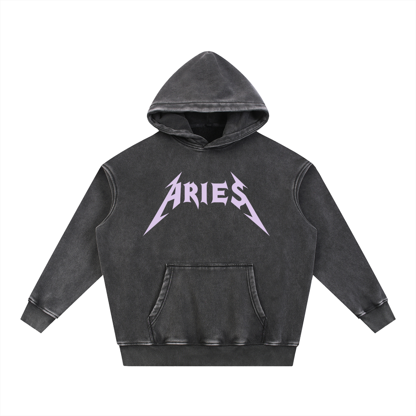 Aries — The Weathered Stone Oversize Hoodie (Lavender)